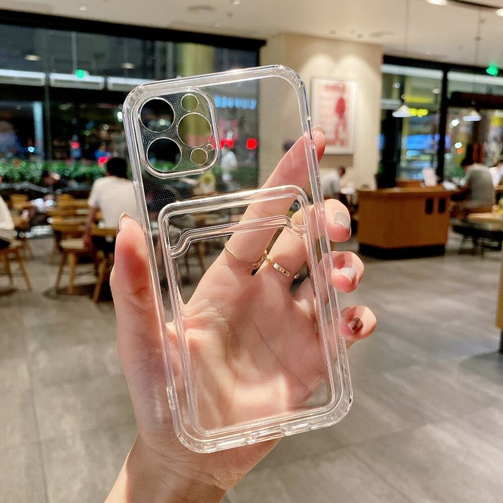 [⚠️Clearance] NEW iPhone 12 Pro Max Transparent Card Holder case - Picture 3 of 6